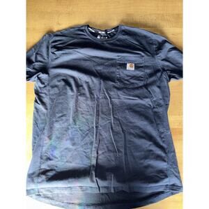 Carhartt Men'S NAVY Large Short Sleeve T-Shirt - Navy Work Force